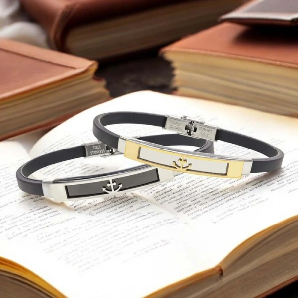 Moncuk Design Çapa Desenli Çelik Bileklik 3351SCB002