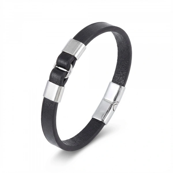 Moncuk Design Çelik Deri Bileklik 33514B4D1