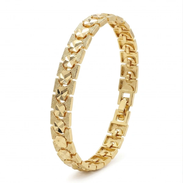 Moncuk Design Facetta 24K Gold Kaplama 8 mm Kadın Bileklik 3351KBV5D6