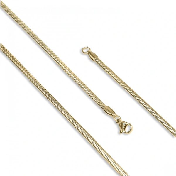 Moncuk Design İtalyan Çelik Kolye 1,5Mm X 3Mm 3351CEK051