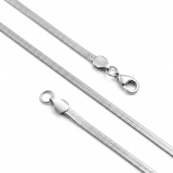 Moncuk Design İtalyan Erkek Çelik Kolye 4x2mm 55cm 3351ECK030