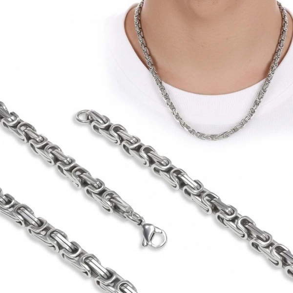 Moncuk Design Kral Erkek Çelik Kolye 5mm 33514P6D80