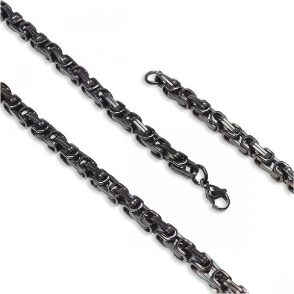 Moncuk Design Kral Erkek Çelik Kolye 5mm 33514P6D80
