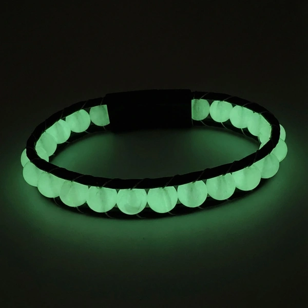 Moncuk Design Neon Fosforlu Deri Çelik Bilelklik 33512B2D8M6