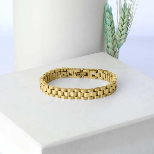 Moncuk Design Sarı Ful Çelik Bileklik 33511G1D4M
