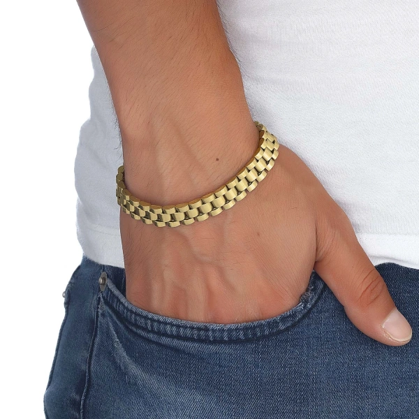 Moncuk Design Sarı Ful Çelik Bileklik 33511G1D4M