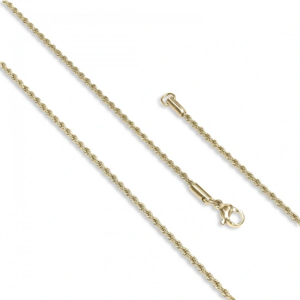 Moncuk Design Sarmal Halat Çelik Kolye 2Mm 3351CEK023