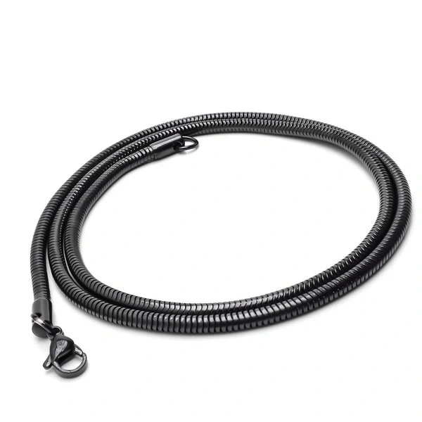Moncuk Design Spiral Çelik Kolye 3Mm 3351CEK048