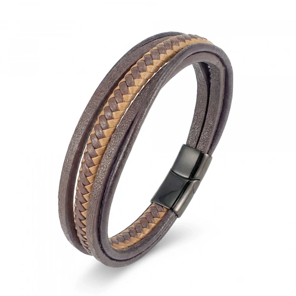 Moncuk Design Taba Kahve Çoklu Deri Bileklik 33513B2D8