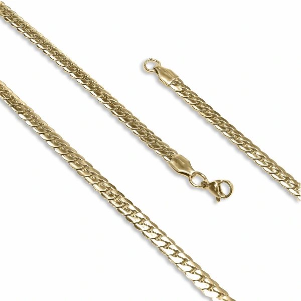 Moncuk Design Yassı Yılan Sırtı Çelik Kolye 1.2Mm X 4Mm 3351CEK039