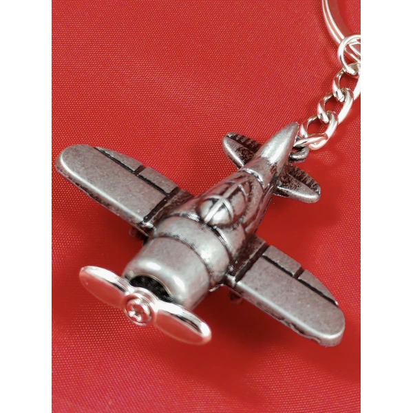 Planör Model Uçak Metal Anahtarlık