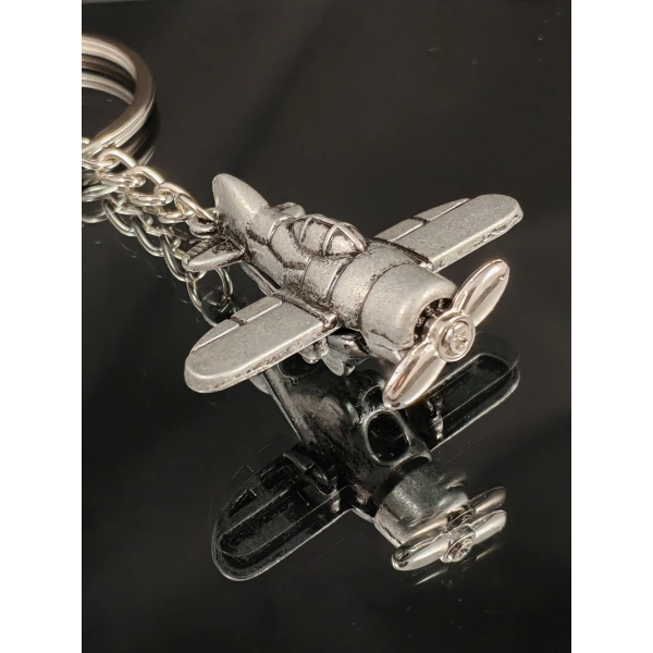 Planör Model Uçak Metal Anahtarlık