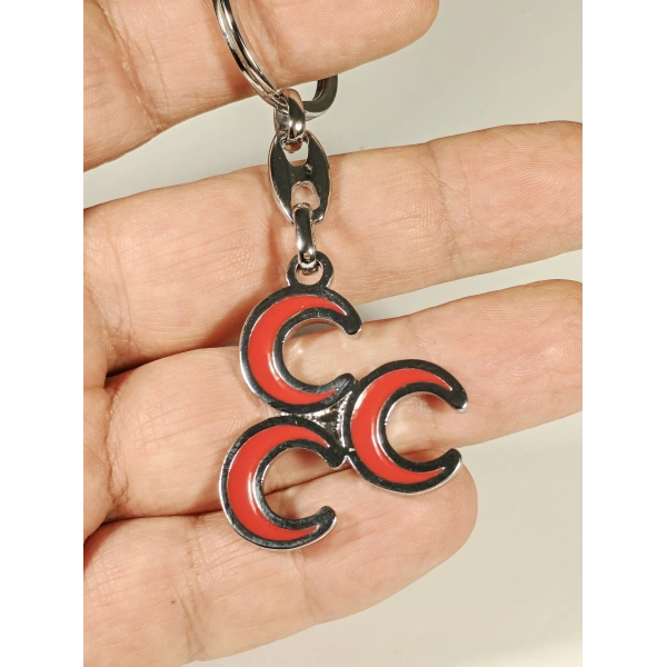 Üç Hilalli Metal Anahtarlık