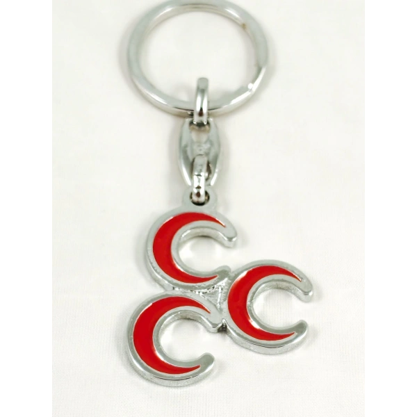 Üç Hilalli Metal Anahtarlık