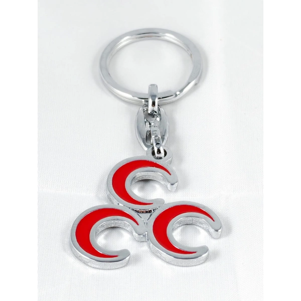 Üç Hilalli Metal Anahtarlık