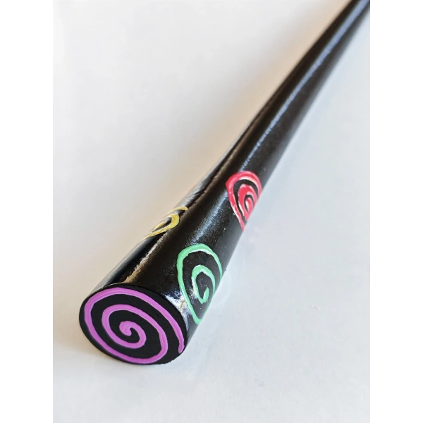 Renkli Spiral Desenli Kokonat Saç Topuz Çubuğu