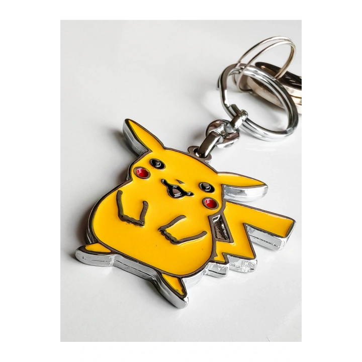 Sarı Pikachu Metal Anahtarlık