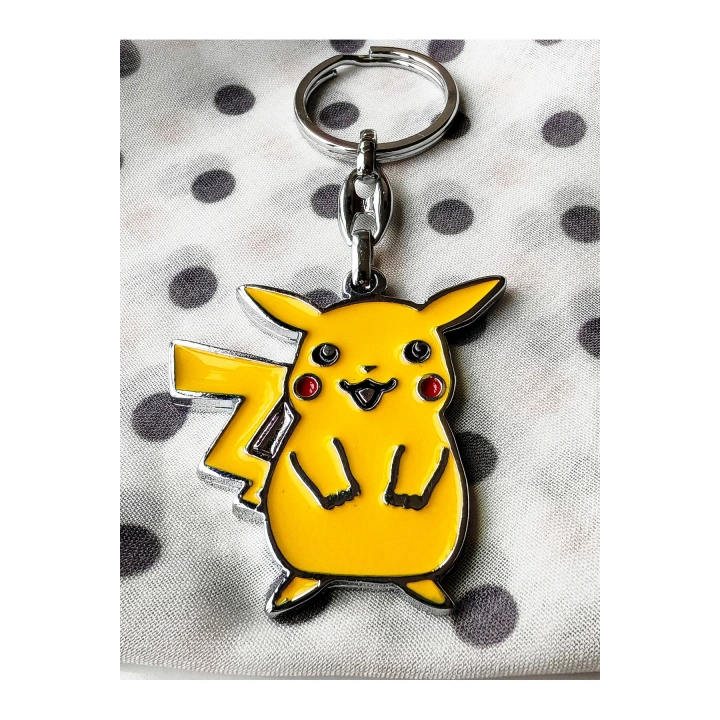 Sarı Pikachu Metal Anahtarlık