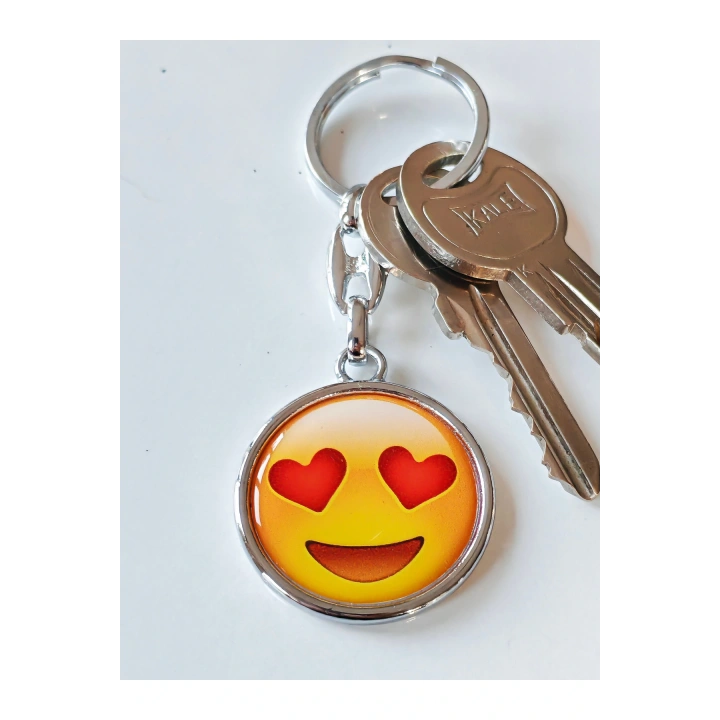Sarı Gülen Surat Emojili Anahtarlık