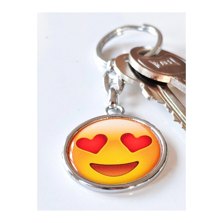 Sarı Gülen Surat Emojili Anahtarlık