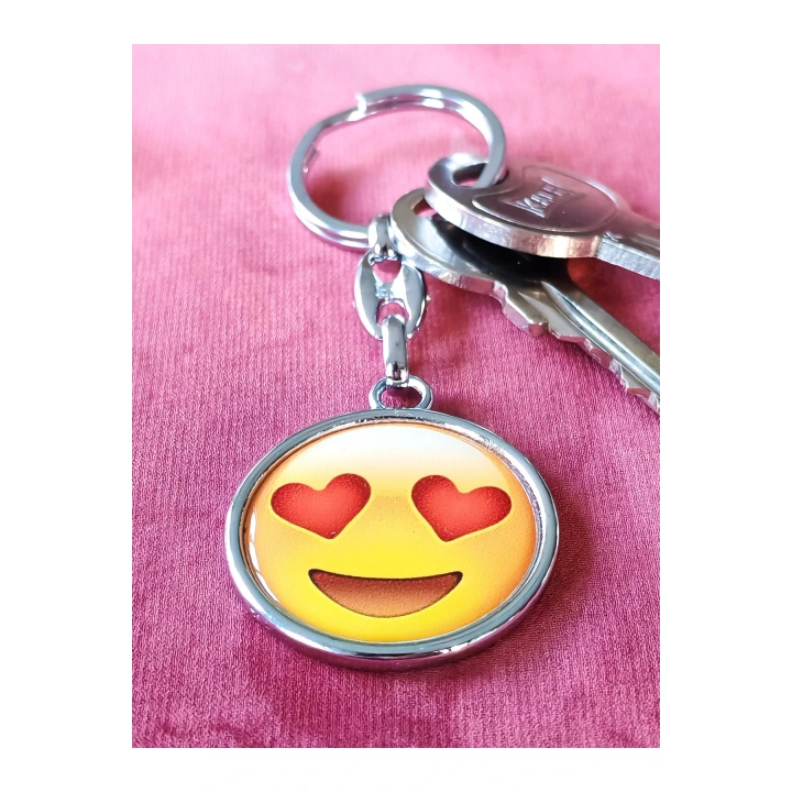Sarı Gülen Surat Emojili Anahtarlık