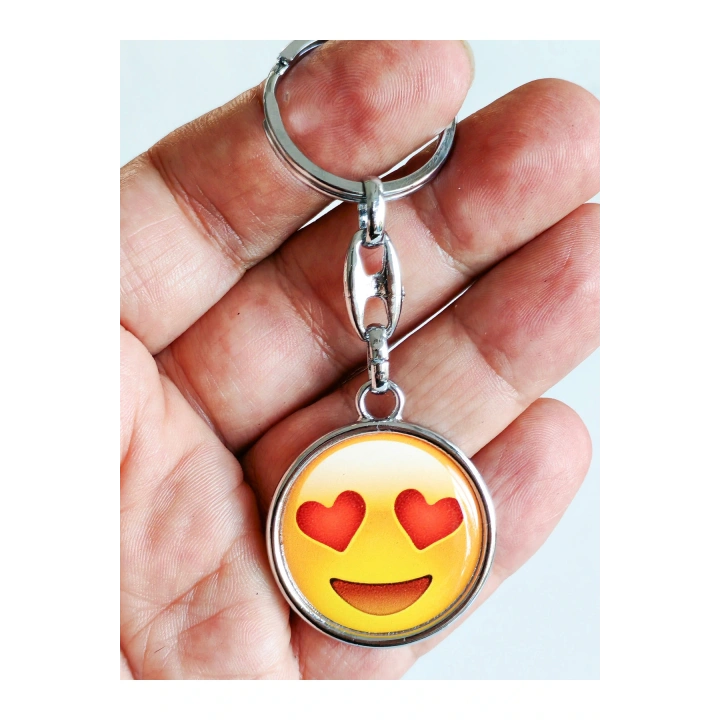 Sarı Gülen Surat Emojili Anahtarlık