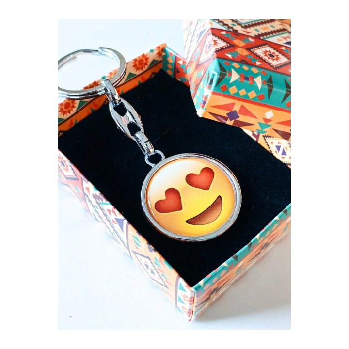 Sarı Gülen Surat Emojili Anahtarlık