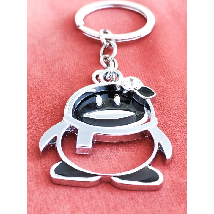 Hareketli Penguen Metal Anahtarlık