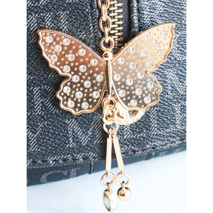 Altın Rengi Kelebek Figürlü Metal Çanta Süsü