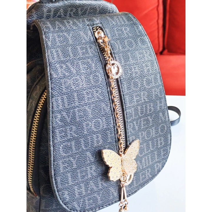 Altın Rengi Kelebek Figürlü Metal Çanta Süsü