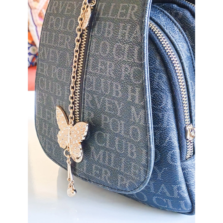 Altın Rengi Kelebek Figürlü Metal Çanta Süsü