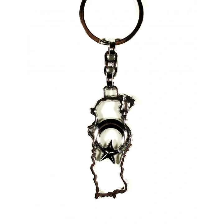 Gümüş Renkli Türkiye Haritası Metal Anahtarlık