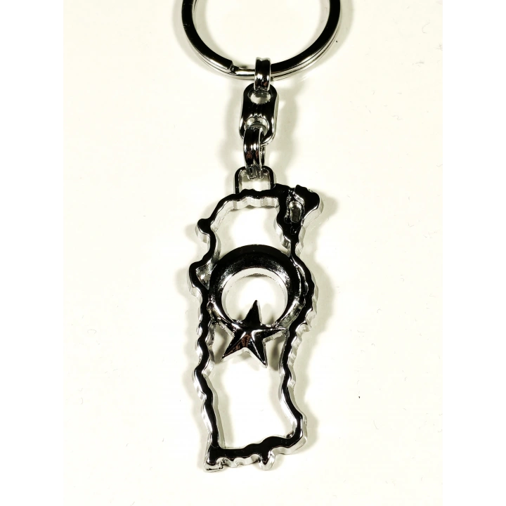 Gümüş Renkli Türkiye Haritası Metal Anahtarlık