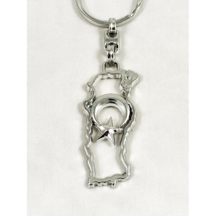 Gümüş Renkli Türkiye Haritası Metal Anahtarlık