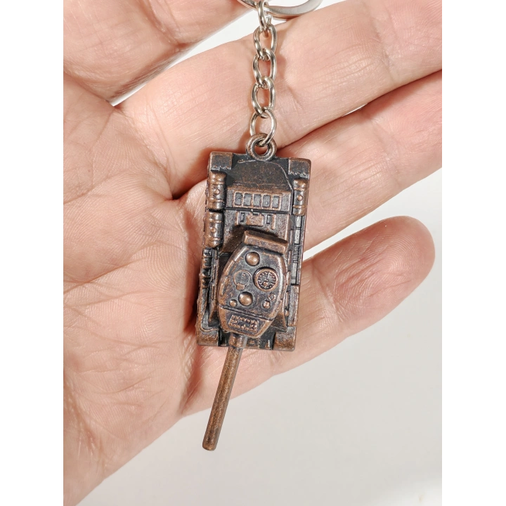 Tank Modelli Bakır Renkli Metal anahtarlık