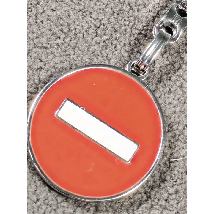 Girilmez Trafik İşareti Metal Anahtarlık