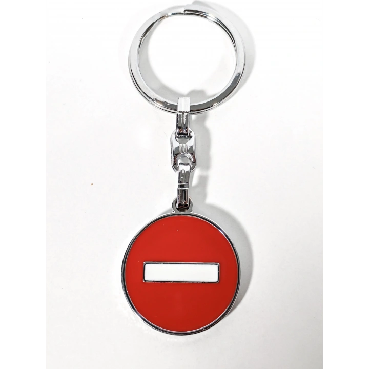 Girilmez Trafik İşareti Metal Anahtarlık