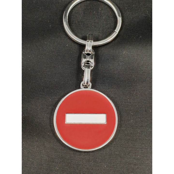 Girilmez Trafik İşareti Metal Anahtarlık