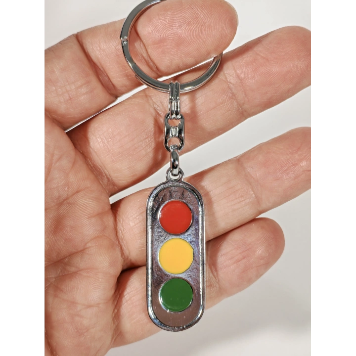 Trafik Lambaları Metal Anahtarlık