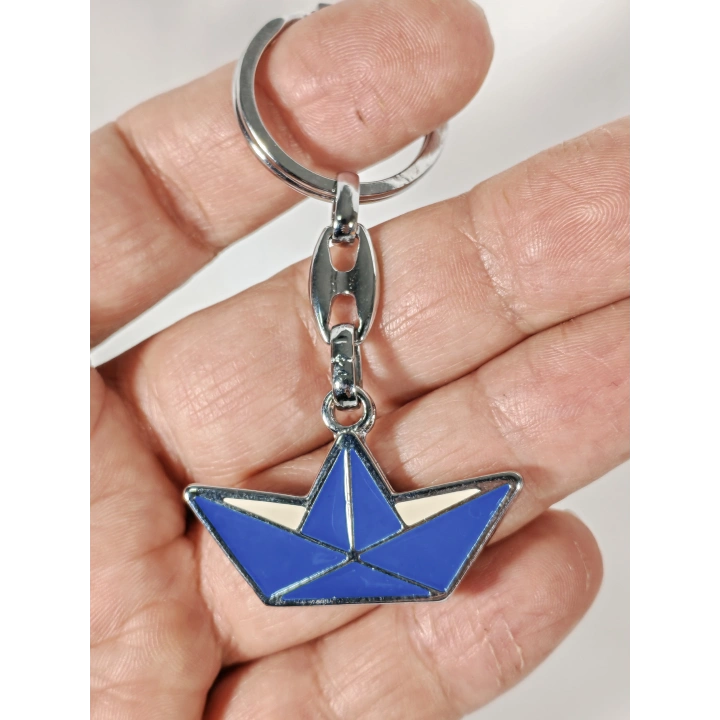 Kağıt Tekne Metal Anahtarlık