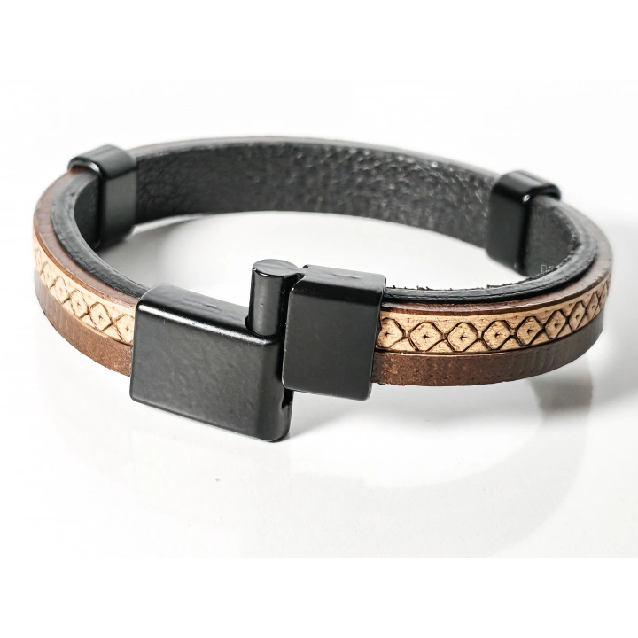 Kahverengi Erkek Deri Bileklik