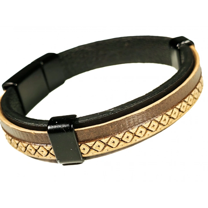 Kahverengi Erkek Deri Bileklik