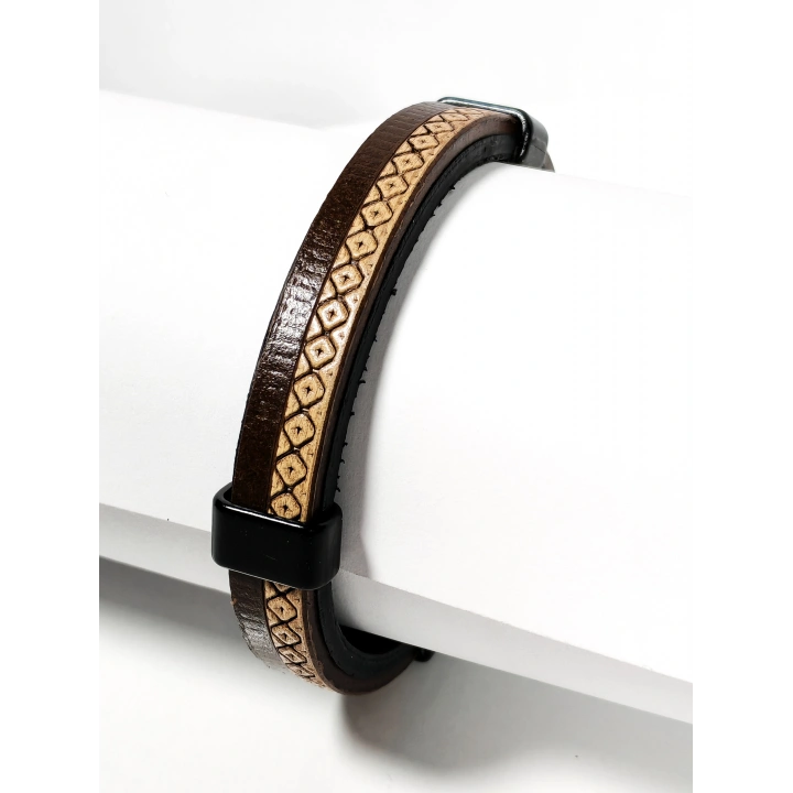 Kahverengi Erkek Deri Bileklik