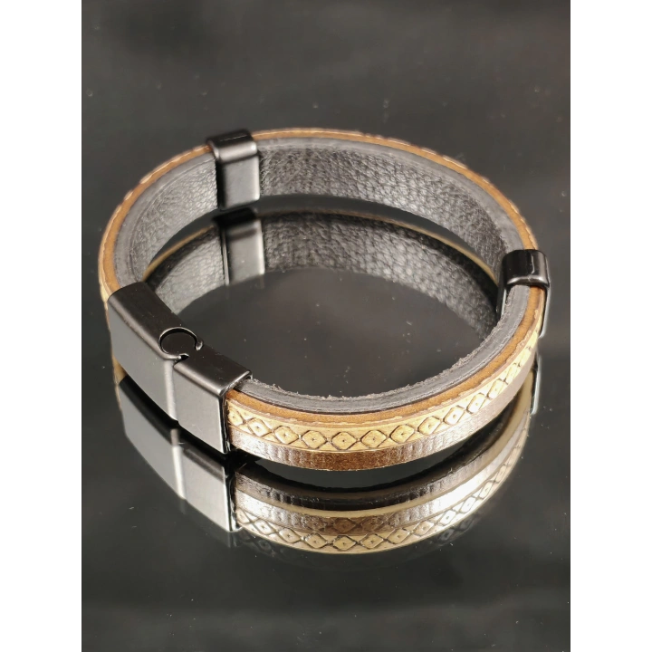 Kahverengi Erkek Deri Bileklik