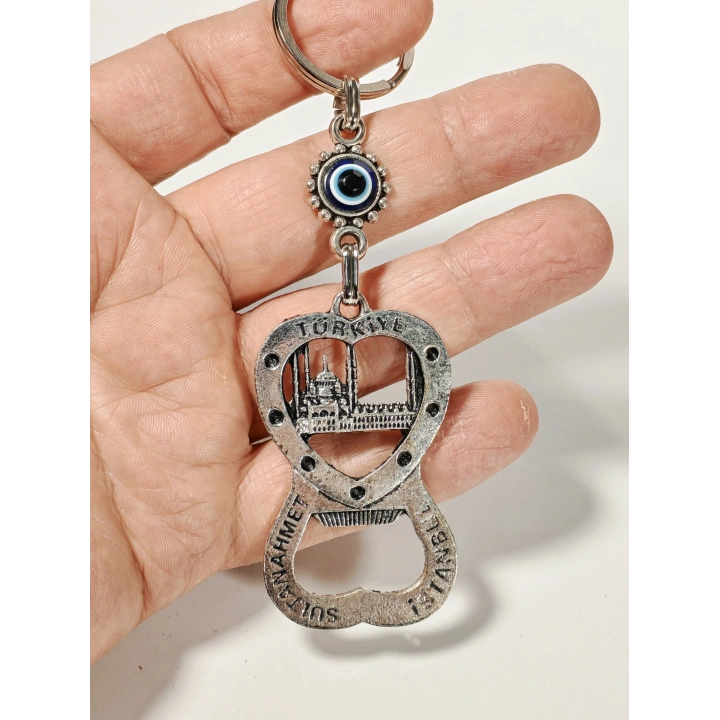 Sultan Ahmet Temalı Açacaklı Metal Anahtarlık