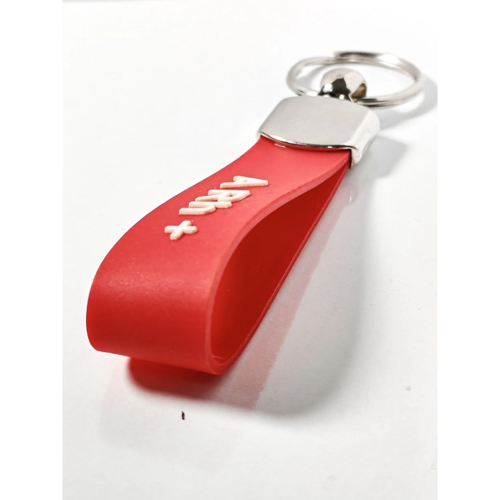 A Rh(+) Pozitif Kan Grubu Silikon Anahtarlık – Acil Durumlar İçin Hayati Bilgi