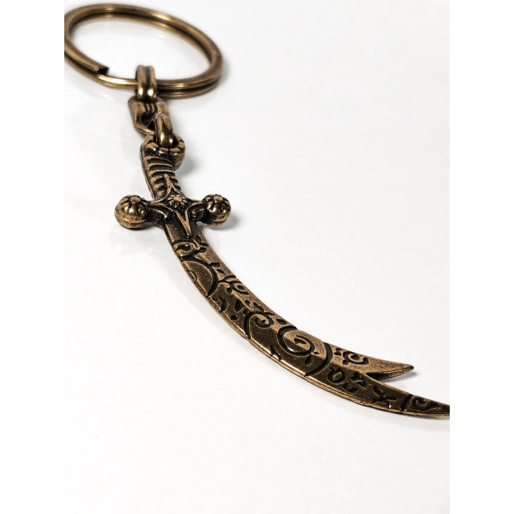 Antik Bronz Kılıç Figürlü Metal Anahtarlık – Güç, Cesaret ve Zamansız Şıklığın Sembolü