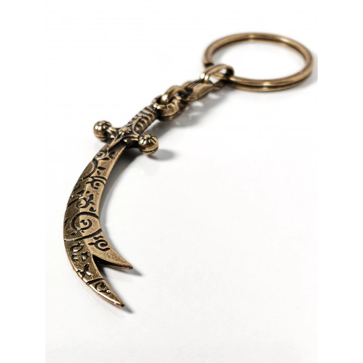 Antik Bronz Kılıç Figürlü Metal Anahtarlık – Güç, Cesaret ve Zamansız Şıklığın Sembolü