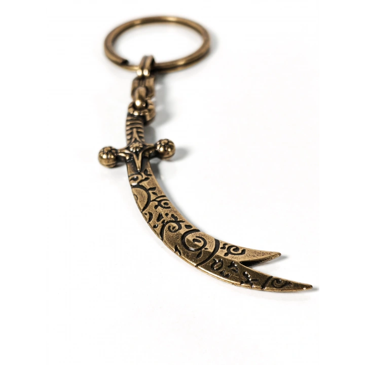 Antik Bronz Kılıç Figürlü Metal Anahtarlık – Güç, Cesaret ve Zamansız Şıklığın Sembolü