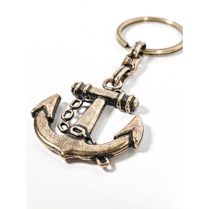Antik Bronz Çapa Figürlü Metal Anahtarlık – Güven, Sadakat ve Zamansız Deniz Ruhu